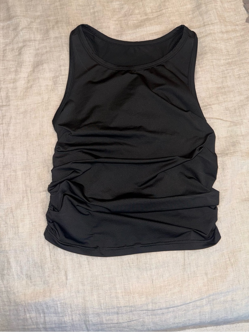 Halara Black Ruched Tank Top